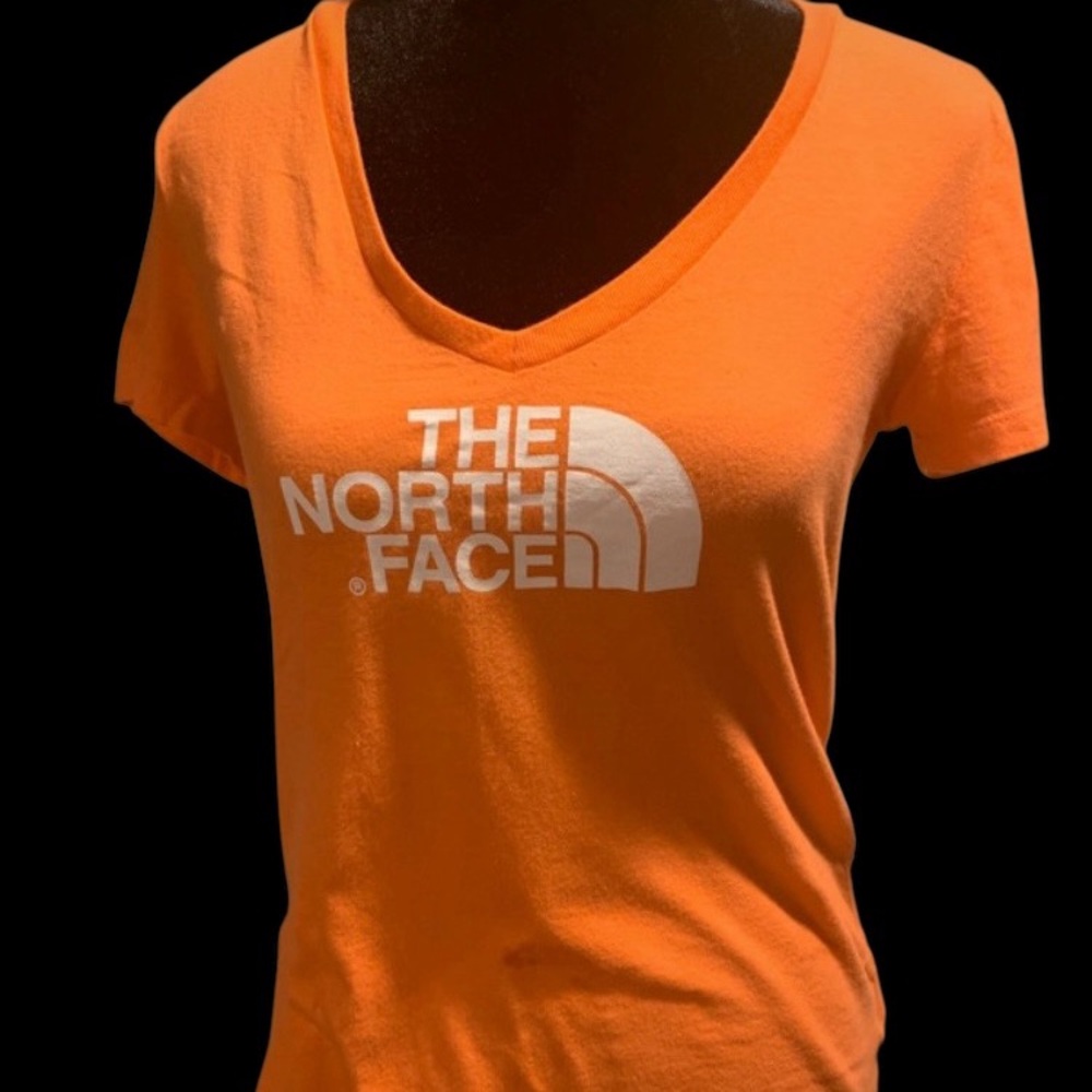 The North Face Women's Bright Orange V-Neck Tee